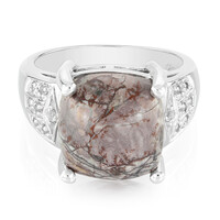 Bague en argent et Jaspe dendritique de Sonora