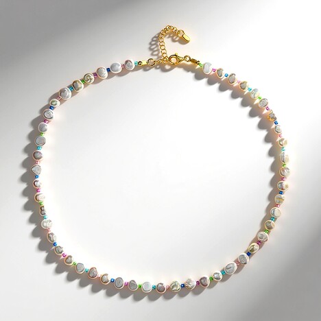 Collier en argent et Perle blanche de culture d'eau douce