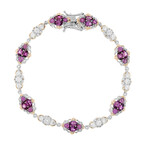 Bracelet en argent et Grenat magenta (Gems en Vogue)