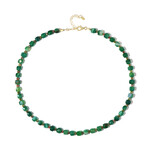 Grüner Achat-Silberhalskette