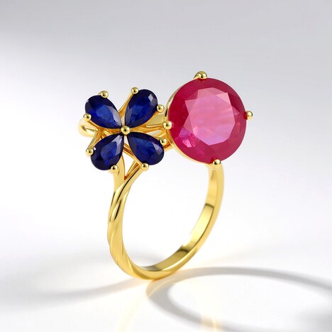 Anello in argento con Zaffiro Rosa del Madagascar (Ornaments by de Melo)