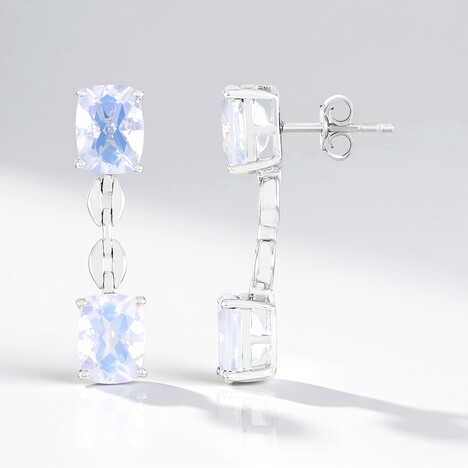Orecchini in argento con Quarzo Blue Moon