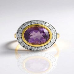 Anello in argento con Ametista Rose de France