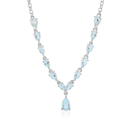 Collier en argent et Topaze bleu ciel