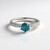 Bague en argent et Kyanite bleu pétrole