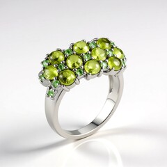 Anello in argento con Vesuvianite