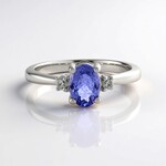 Anello in argento con Tanzanite