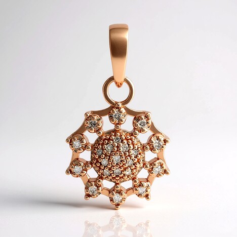 Ciondolo in argento con Diamante Argyle Rose de France I1 (Annette)