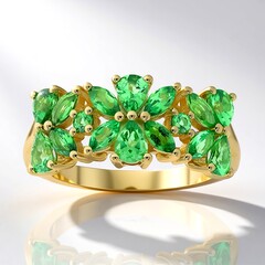 Anello in oro con Tsavorite del Kenya (de Melo Gold)