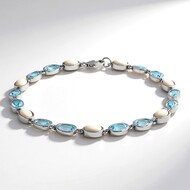 Edelstein-Silberarmband