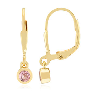 Nigerian Pink Tourmaline Silver Earrings