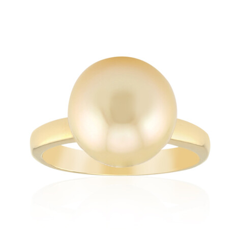 Anello in argento con Perla Dorata dei Mari del Sud Kabira (Annette)