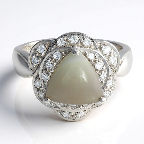 Anello in argento con Agata Botswana