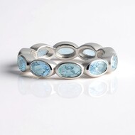 Bague en argent et Aigue-marine du Brésil