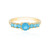 Neonblauer Apatit-Silberring