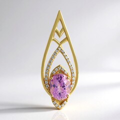Ciondolo in oro con Kunzite Patroke (de Melo)