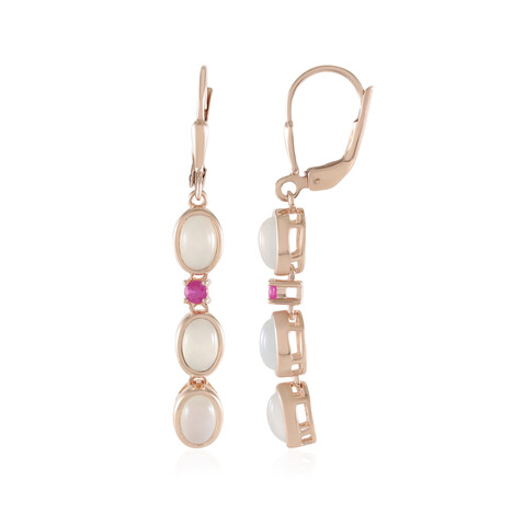 Orecchini in argento con Pietra di Luna Bianca (KM by Juwelo)