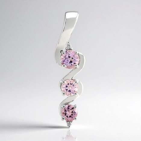 Ciondolo in argento con Tormalina Rosa Brasiliana (Pallanova)