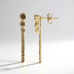 Orecchini in oro con Diamante Champagne I2 (de Melo Gold)