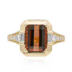 Anillo en oro con Turmalina neón del Congo