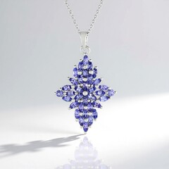 Collana in argento con Tanzanite