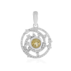 Colgante en plata con Berilo amarillo
