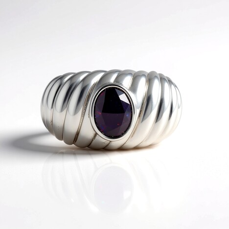 Anello in argento con Opale Mezezo (MONOSONO COLLECTION)