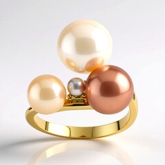 Anello in argento con Perla d'Acqua Dolce Bianca (TPC)