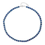 Collar en plata con Hematita azul