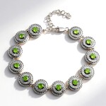 Bracciale in argento con Peridoto (Ornaments by de Melo)