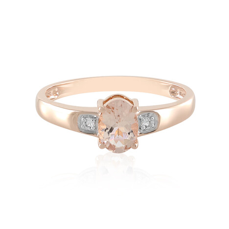 Anillo en oro con Morganita