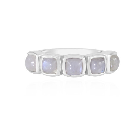 Anillo en plata con Piedra de luna azul (KM by Juwelo)