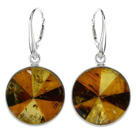 Baltischer Bernstein-Silberohrringe (dagen)