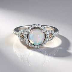 Anello in argento con Opale di Welo