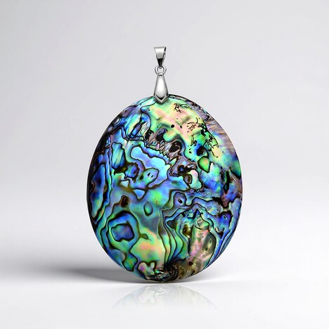 Pendentif en argent et Coquillage d'Abalone