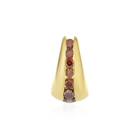 Zilveren hanger met een I2 Rode Diamant