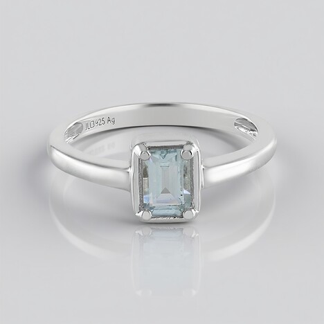 Anello in argento con Acquamarina Brasiliana