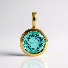 Ciondolo in argento con Quarzo color paraiba