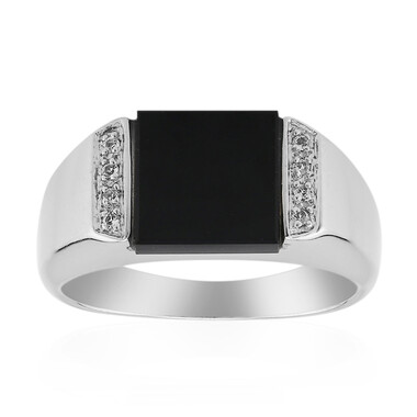 Bague en argent et Onyx noir