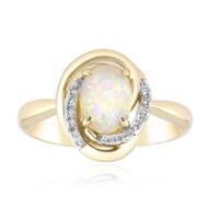 Anello in oro con Opale Bianco Brasiliano