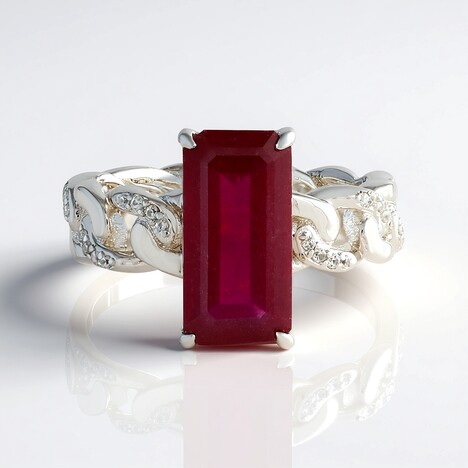 Anello in argento con Rubino del Madagascar (de Melo Essence)