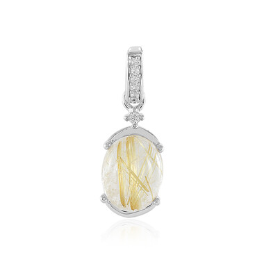Ciondolo in argento con Quarzo Rutilato