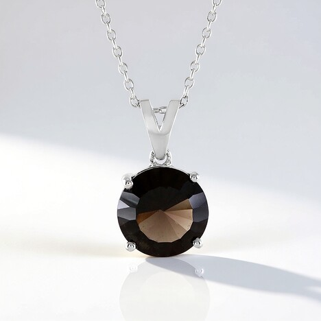 Collana in argento con Quarzo Fumè