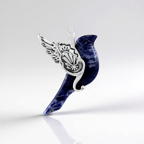 Ciondolo in argento con Sodalite (Desert Chic)
