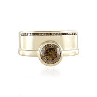I2 Champagner-Diamant-Goldring (de Melo Gold)