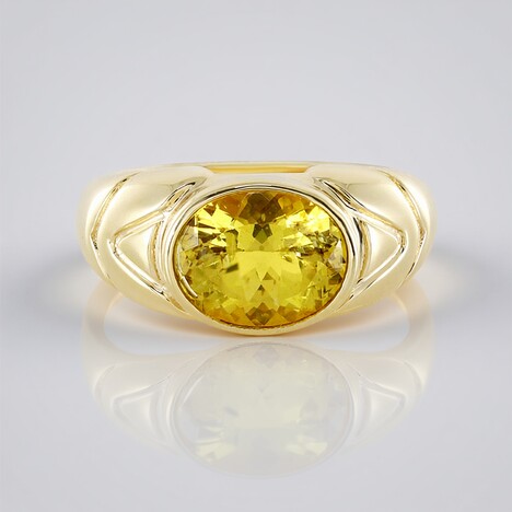 Anello in argento con Apatite Dorata