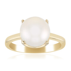 Zilveren ring met een Witte zoetwater kweekparel