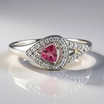 Anello in argento con Tormalina Rosa Nigeriana