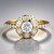 Anello in oro con Diamante SI1 (G) (Annette)