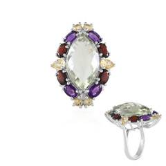 Anello in argento con Ametista Verde
